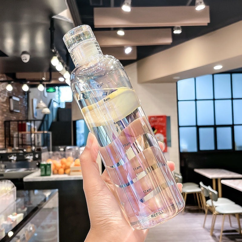 500ml/750ml Water Bottle with Time Scale