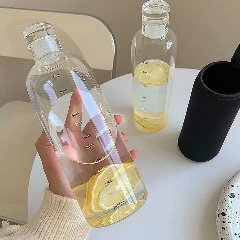 500ml/750ml Water Bottle with Time Scale