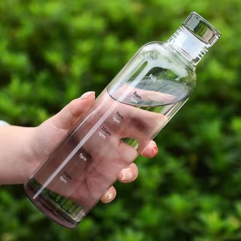500ml/750ml Water Bottle with Time Scale